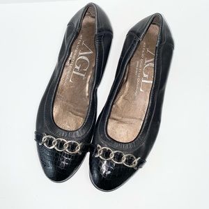 Attilio Giusti Leombruni Cap Toe Croc Flat